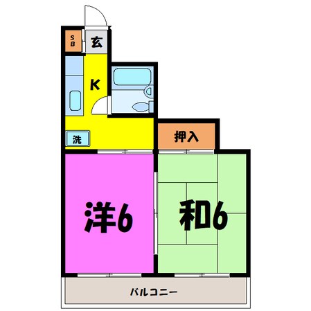 渡辺レジデンス（高崎市新町）の物件間取画像